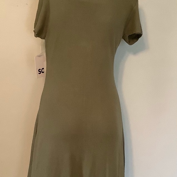 Sonoma Womens Dress Sage Green Short Sleeve Knit Button Down Size M NWT - Picture 3 of 4